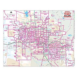 Metropolitan Phoenix Arterial Streets ZIP Code Zones Notebook Map Paper, Non-Laminated - 10 Count