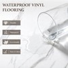 DEXDE Peel and Stick Floor Tile White Marble Waterproof 2FTx2FT
