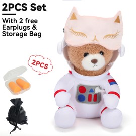 Drizzle Cat Eye Mask Natural Silk Sleep Mask Cute Smooth and Soft Eye Covers for Sleeping (2pcs Pink)