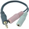3.5 mm 4 pole headphone/microphone splitter cable : 3.5 mm