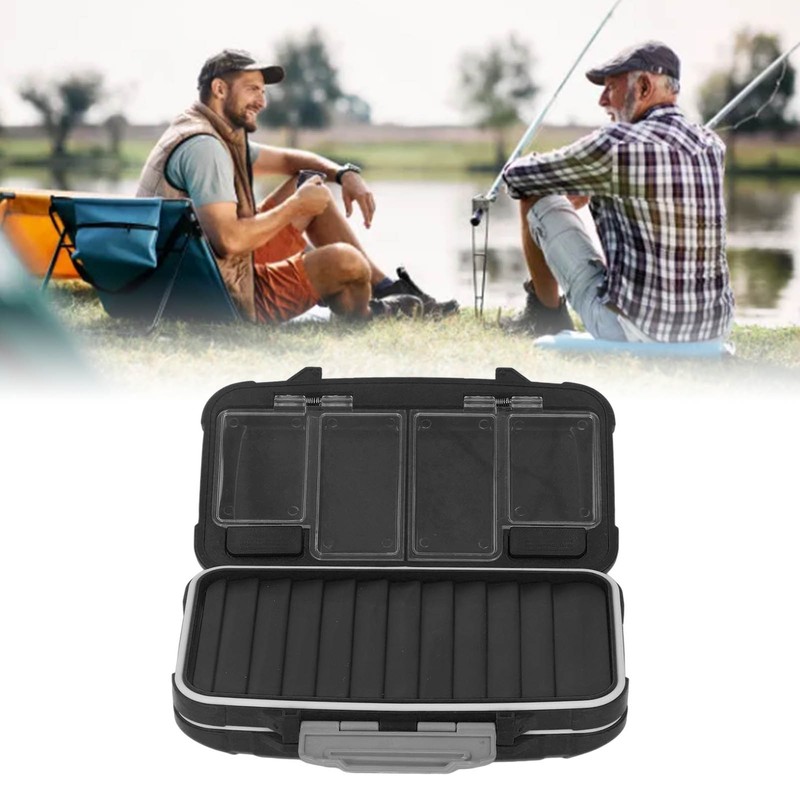 Thickened Multi Functional Fishing Tackle Box Double Opening 4 Sided