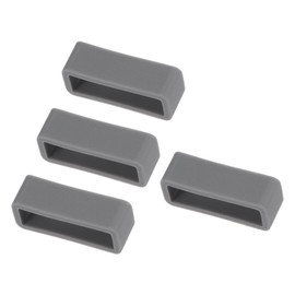 Kozelo 4pcs Watch Band Loop - [20mm Width] Rubber Watch Holder for Watch Band Keeper Repair Replacement Use, Deep Gray, Silicone