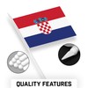 G128 24 Pack Handheld Croatia Croatian Stick Flags | 4x6