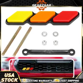 Gearzaar 1x FIT FOR TOYOTA TRD RACING SPORT TRI-COLOR LOGO GRILLE BADGE NAMEPLATE EMBLEM