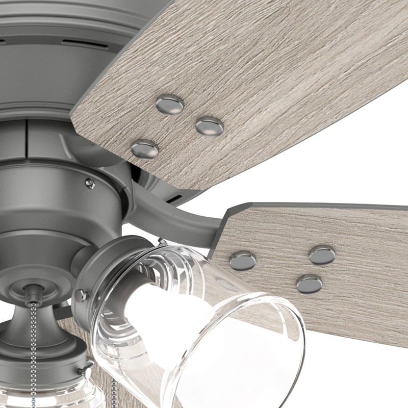 Hunter Fan 52 inch Casual Matte Silver Indoor Ceiling Fan