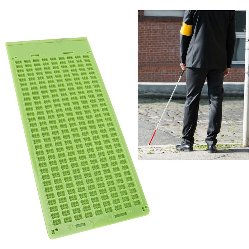 Portable Plastic 9 Lines 30 Cells Braille Writing Slate and