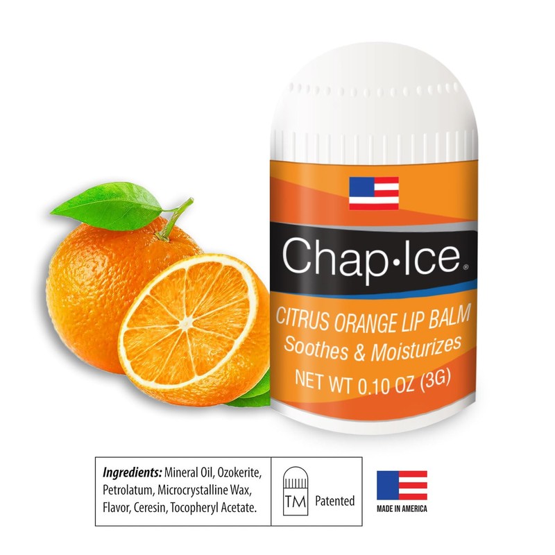 Citrus Flavor - Chap-Ice Mini Lip Balm, 4 count -
