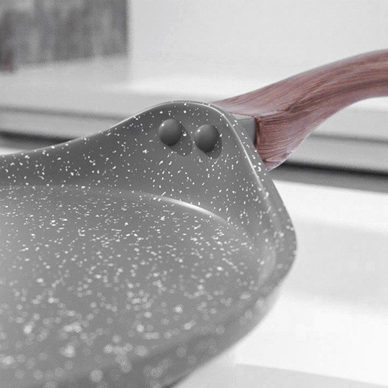 Frying Pan with Magnetic Base Rapid Heat Conduction Prevents Stick