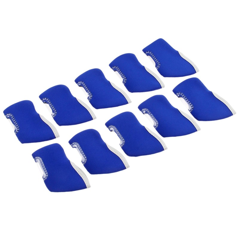 10pcs Golf Club Iron Head Cover Golf Iron Protector (Blue)
