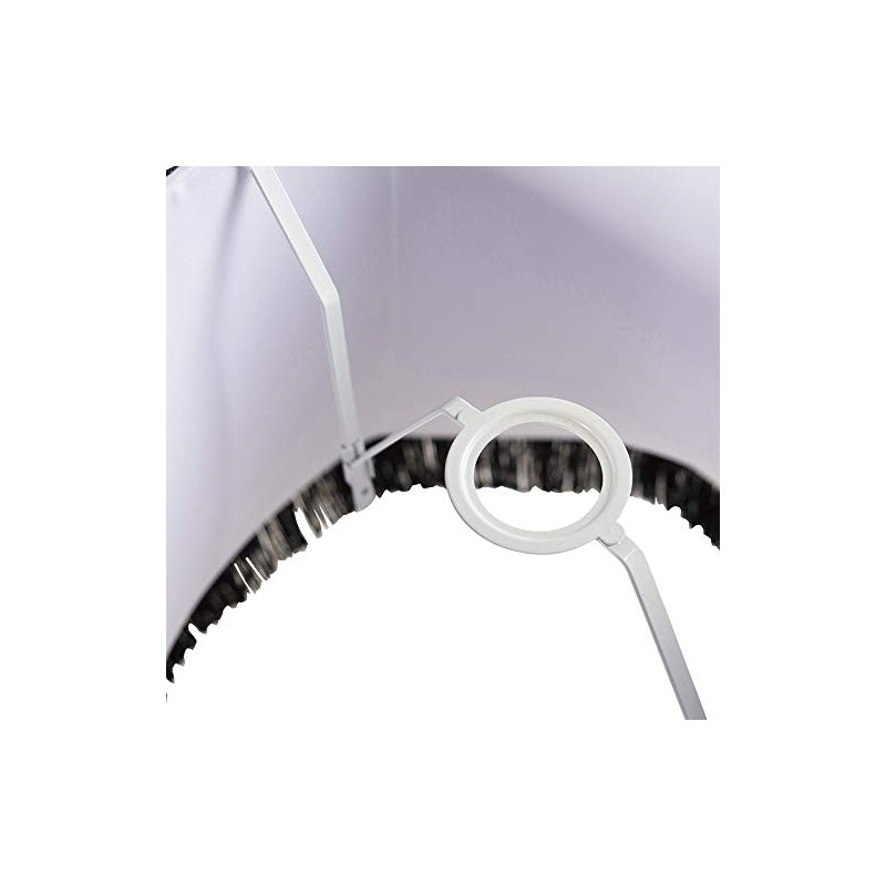 QAZQA Granny Retro Silk Lampshade Black with Grey 45 cm
