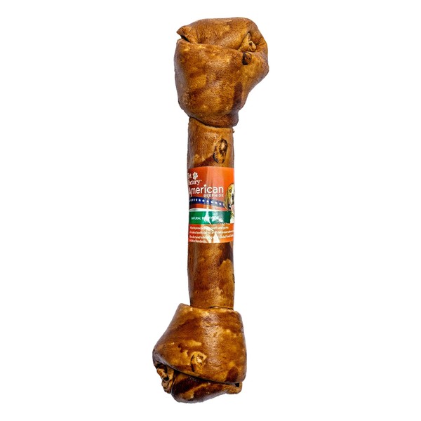 Pet Factory American Beefhide 12" Knotted Bone Dog Chew Treat