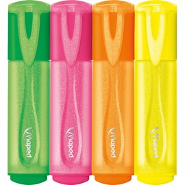 Maped - Highlighter Fluo Peps Classic Glitter x4 Neon Colours