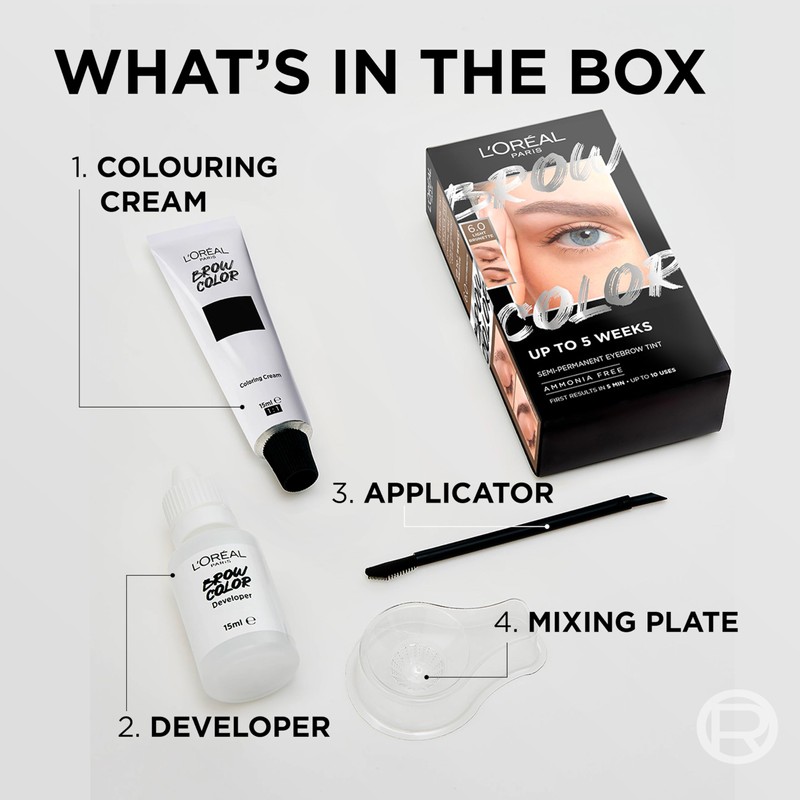 L'Oréal Paris, Semi-Permanent Eyebrow Tint, Lasts up to 5 Weeks,