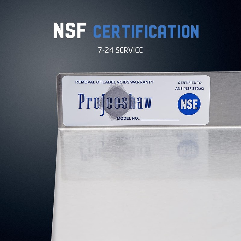 Profeeshaw NSF Stainless Steel Shelf 12” x 24”, 230 lb