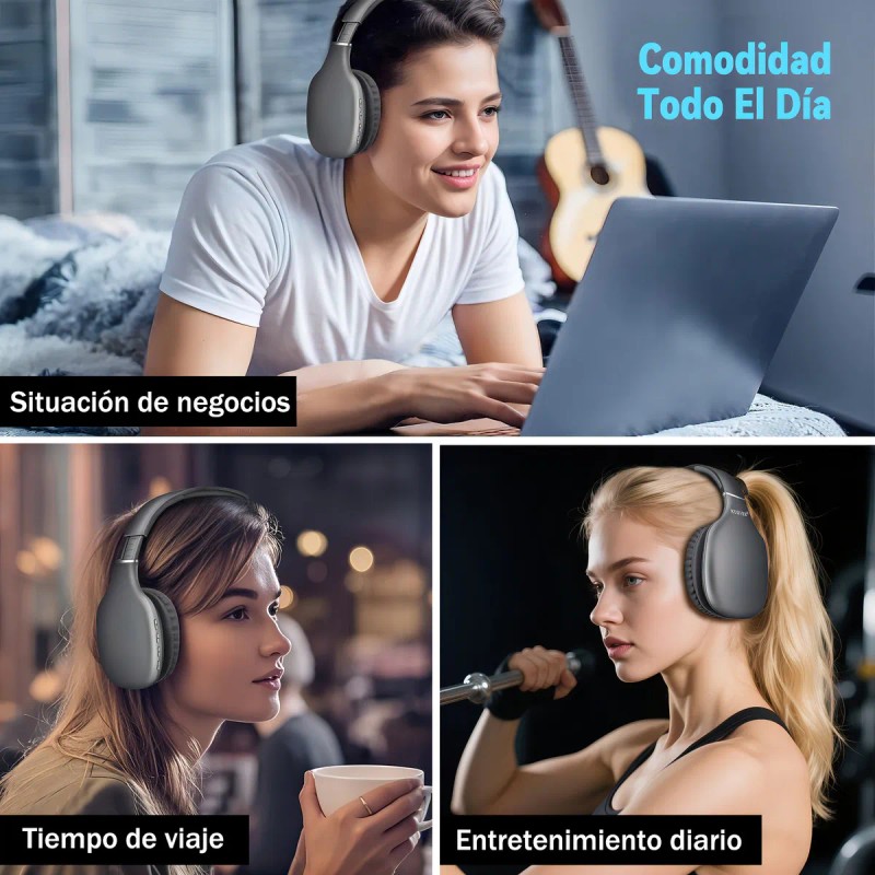 Audfonos Inalmbricos Diadema Bluetooth De Ruido Auriculares Bluetooth 5.4 Kuiiyer