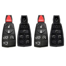 Lot of 2 New Replacement Key Fob Fobik Rubber Button Compatible with & Fit for Jeep Commander Grand Cherokee