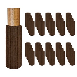 40 PCS Chair Leg Socks, Chair Leg Floor Protectors, Do not Easily Fall Off, Very Easy to Put on, Fits All Leg Shapes, Moving Easily and Reduce Noise (Coffee, 40pc)