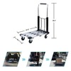 Foldable Push Cart Aluminum Alloy Platform Cart with 4-Wheel, 330-LB