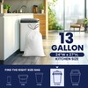 Plasticplace 13 Gallon Trash Bags 1.2 Mil White Drawstring Garbage