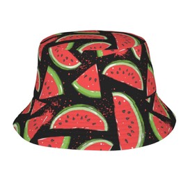 Watermelon Bucket Hat Summer Beach Fisherman Cap Packable Sun Hats