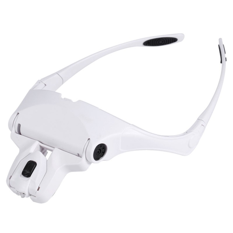 New 5 Lens Headset Magnifier With LED Lights Hand Free