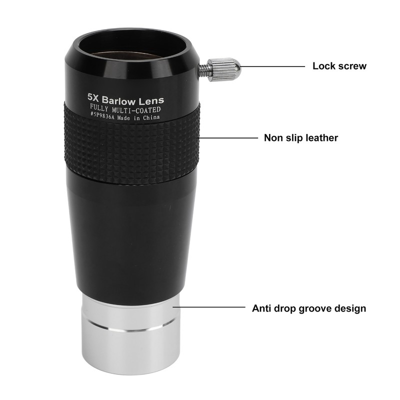 1.25 Inch 5 X Telescope Barlow Lens Multi Coated Repeated