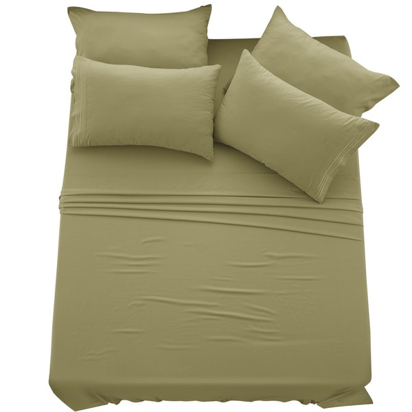Lux Decor King Sheet Set - 6 PC Brushed Microfiber