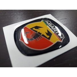 3D Steering Wheel Logo Compatible with Fiat Models Size 40 x 43 mm (Abarthnero)