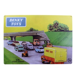 OPO 10 - Reproduction of a collectible decorative plate, Dinky Toys UK Eight Edition cars - 35x25 cm