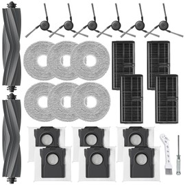 UPUPDAY Accessories Replacement Parts for Dreame X40 Ultra Complete /X40 Master /L40 Ultra, Accessories for Mova P50 Pro Ultra, 2 Main Brushes, 6 Dust Bags, 6 Wipes, 4 Filters, 6 Side Brushes
