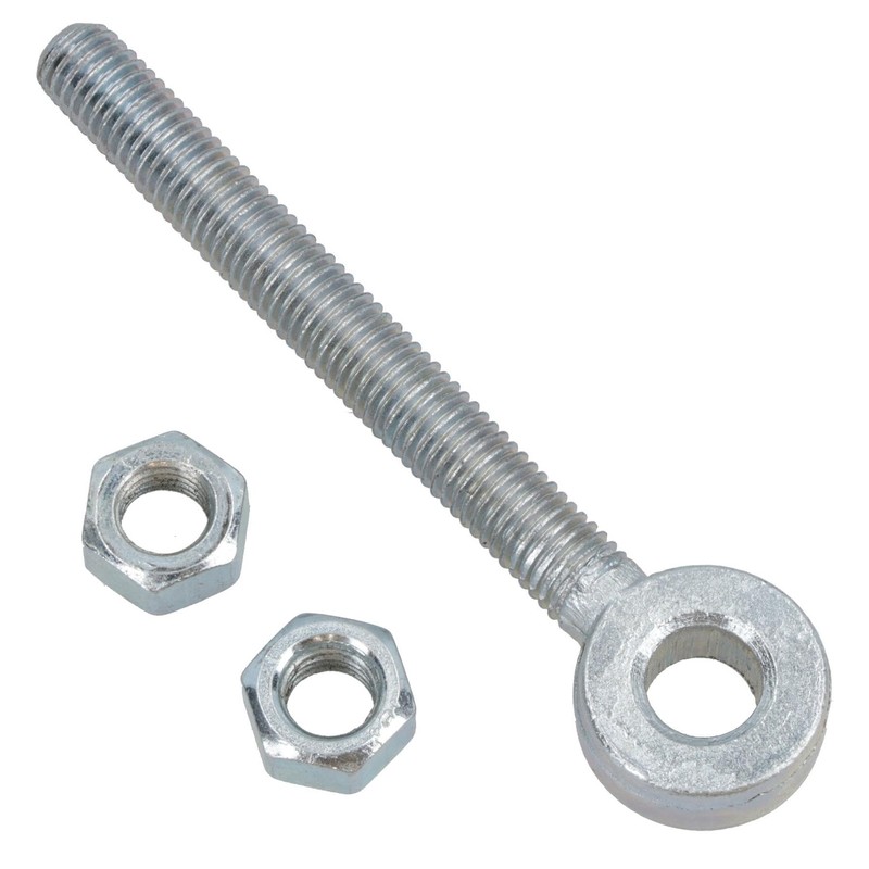 Swing Gate Long Eye Bolts Hinge + Nuts Adjustable Zinc