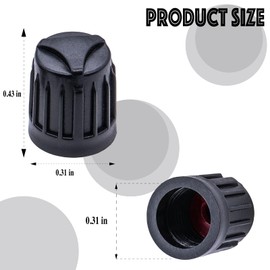 MEAJOO 10PCS TPMS Plastic Tire Valve Stem Caps, Corrosion Resistant, with O-Ring Rubber Seal, Universal Tire Valve Stem Covers for Cars, SUV, Trucks, Bikes, Motorcycles, Bicycles(Black)