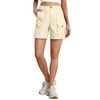 Lepunuo Women's Mid-Rise Relaxed Fit 6" Cargo Short Beige