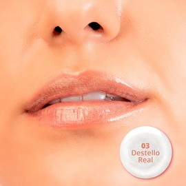 PLUMP Glam – Brillo Labial Voluminizador con Efecto Plumping | Lip Gloss con Sensación Refrescante para Labios Más Gruesos y Definidos | Hidratación con Aceite de Coco y Vitamina E | 8 Tonos con Glitter y Acabado Brillante (03-Destello Real, 4ml)