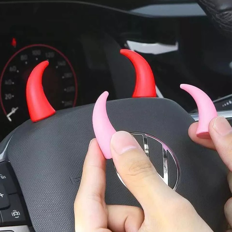 PMX Cuernos Para Volante De Automóvil, Decoración Para Volante