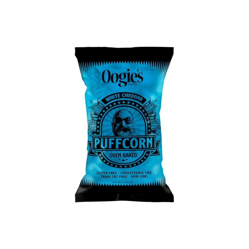 Oogie's Gourmet Puffcorn | 4 Pack | White Cheddar Flavor