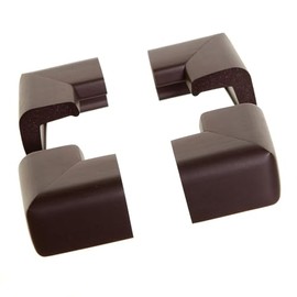 Dreambaby Protectores para Esquinas de Mesas y Muebles, Espuma Suave, Super Resistentes, Ideales para Mesas de Madera, 4 Piezas, Color Café
