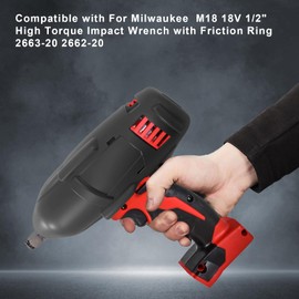 1-Pack Protective Boot for Milwaukee M18 18V 1/2" High Torque Impact Wrench with Friction Ring, Compatible with 2663-20, 2662-20