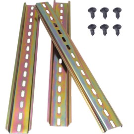 Taiss 3 pieces 30 cm DIN rail high-quality colour steel DIN rail, for distribution cabinet control cabinet, 35 mm wide, 7.5 mm high, 300 mm long, 300 mm / 12 inch G