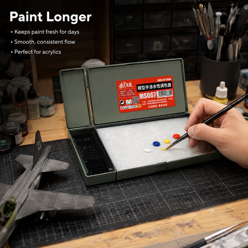 Portable Wet Palette Set for Acrylic Miniature Painting, Stay-Wet Paint