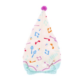 Marushin 0625012900 Towel Cap for Swimming, Children, Fun Music, Hair Drying Towel, Hair, Absorbent, Quick Drying, Towel, Girls, Boys, Swimming, Sea