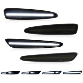 NEIFILES Dynamic LED Side Marker Lights Compatible with Chevy Corvette C6 2005-2013 Sequential Scan Flashing to Constant White Light,10X Brighter,Plug and Play Pack of 4