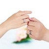 His & Her's for Real Love Heart Promise Ring Stainless