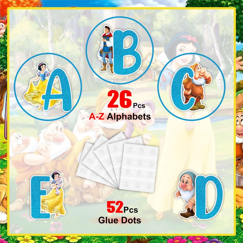 Seyal® Snow White and The Sevn Dwarfs A-Z Alphabet Wall