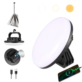 VAVOFO 4000LM 15,000mAh LED Camping Lantern Rechargeable, 3 Lighting Modes, 180LEDs ,Portable Tent Light with Magnet, IP65 Waterproof Hanging Light for Emergencies, Power Outages ,Hurricane(Blcak)