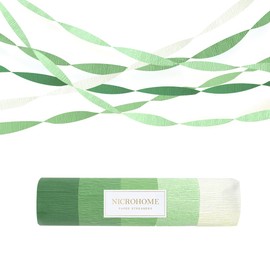NICROHOME EUR Wedding Party Decorations, 5 Rolls Gradient Green Crepe Paper, Streamers for St. Patricks Day Decorations, Wedding, Baby Bridal Shower, Spring Party, Birthday, 82 Feet Long
