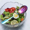 Rainbow Serving Spoons 4 Pieces, Kyraton Titanium Plating Serving Spoon,