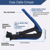 Professional Coax Cable Crimper Kit with Wire Stripper & RG6