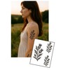 Scottish Thistle Temporary Tattoo Sheet – Striking Botanical Black Ink