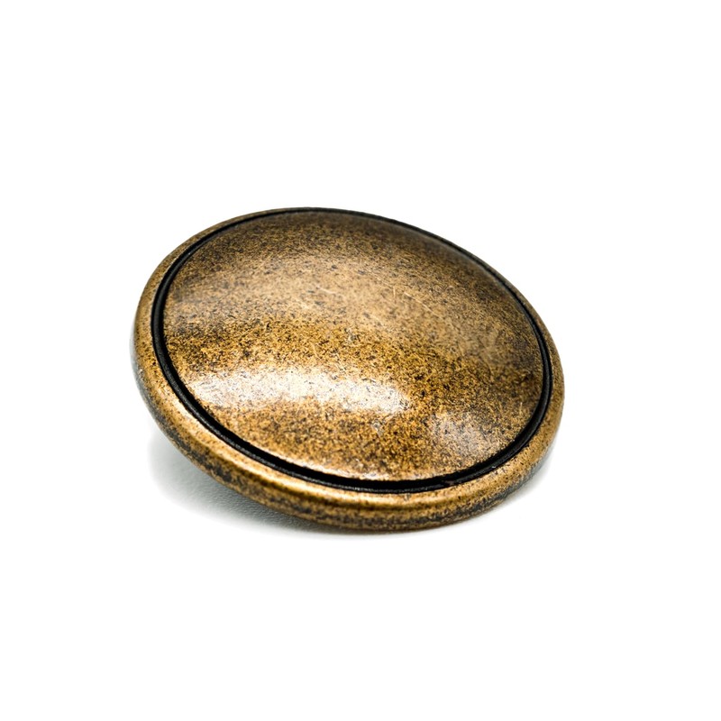 Bezelry 12 Pieces Lined Edge Pattern Metal Shank Buttons. 22mm